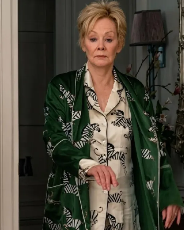 Buy Deborah Vance TV Series Hacks Season 05 Jean Smart Green Zebra Print Robe For Women's Sale