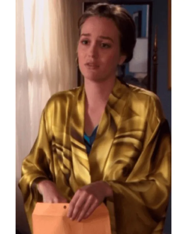 Buy Leighton Meester Gossip Girl TV Series Season 05 Blair Waldorf Yellow Robe For Women's Sale