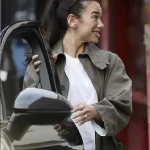 Dua Lipa Grey Long Coat