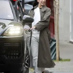 Dua Lipa London Park Grey Trench Coat