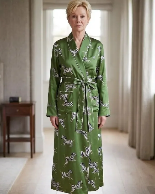 Jean Smart Hacks S05 Zebra Print Silk Robe
