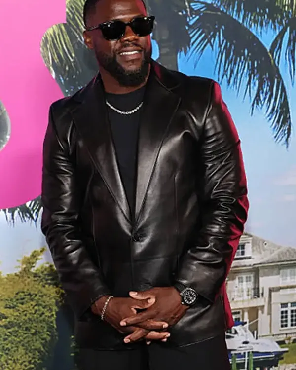 Kevin Hart 72 Hours Premiere Black Leather Blazer