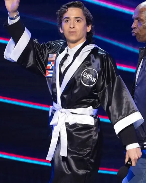 Shop Marcello Hernández ESPY 2026 Awards Black Satin Boxing Robe Sale