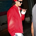 Shop New York City 2026 Dua Lipa Red Cotton Jacket For Sale