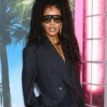 Shop Teyana Taylor Netflix’s 72 Hours Movie 2026 New York Screening Navy Blue BlazerFor Wmen's Sale