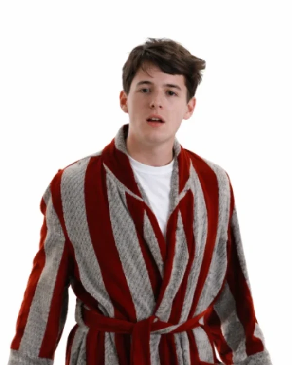 Matthew Brod_er_ick Fer_ris Bueller's Day Off Movie Vin_tage Bathrobe For Unisex Sale