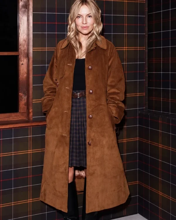 Shop London Fashion Week 2026 Sienna Miller Brown Coat